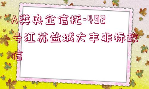 A類央企信托-492號江蘇鹽城大豐非標(biāo)政信