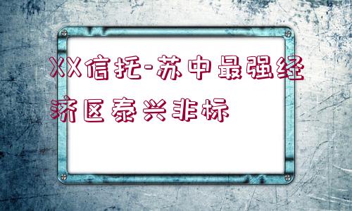 XX信托-蘇中最強(qiáng)經(jīng)濟(jì)區(qū)泰興非標(biāo)