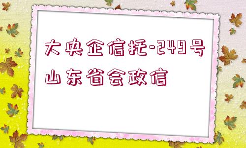 大央企信托-249號山東省會政信