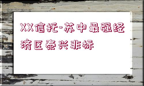 XX信托-蘇中最強(qiáng)經(jīng)濟(jì)區(qū)泰興非標(biāo)