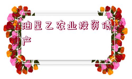 江油星乙農(nóng)業(yè)投資債權(quán)資產(chǎn)