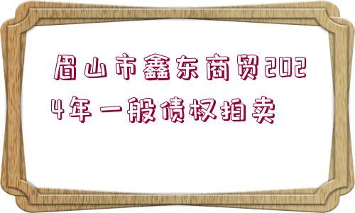 眉山市鑫東商貿(mào)2024年一般債權拍賣