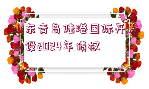 山東青島陸港國際開發(fā)建設(shè)2024年債權(quán)