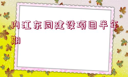 內江東同建設項目半年期