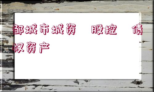 鄒城市城資?股控?債權(quán)資產(chǎn)