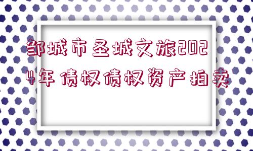 鄒城市圣城文旅2024年債權(quán)債權(quán)資產(chǎn)拍賣