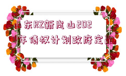 山東RZ新嵐山2024年債權(quán)計劃政府定融