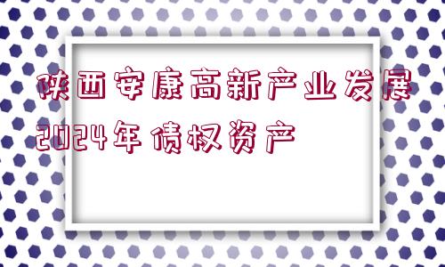 陜西安康高新產(chǎn)業(yè)發(fā)展2024年債權(quán)資產(chǎn)