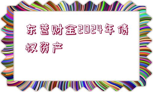 東營財(cái)金2024年債權(quán)資產(chǎn)