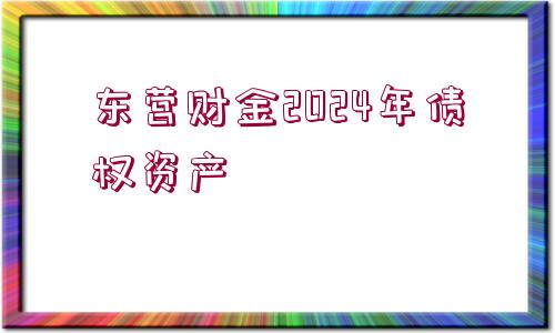 東營財金2024年債權(quán)資產(chǎn)