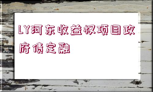 LY河東收益權項目政府債定融