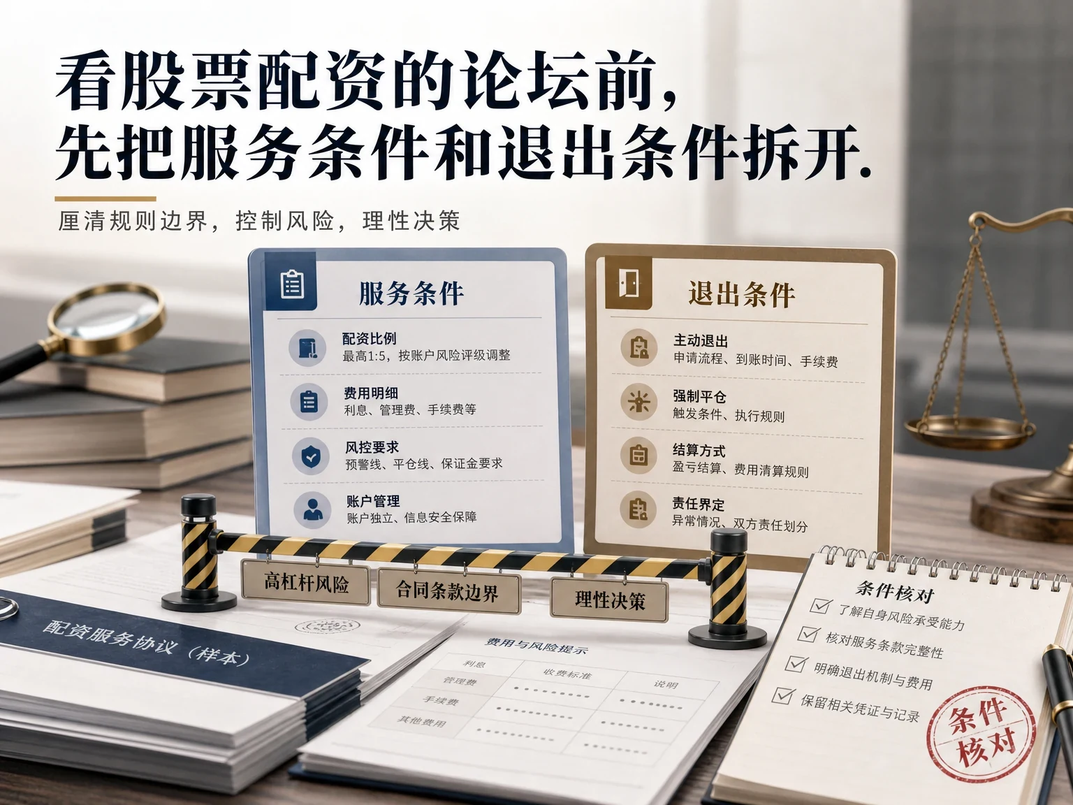 看股票配资的论坛前,先把服务条件和退出条件拆开 插图