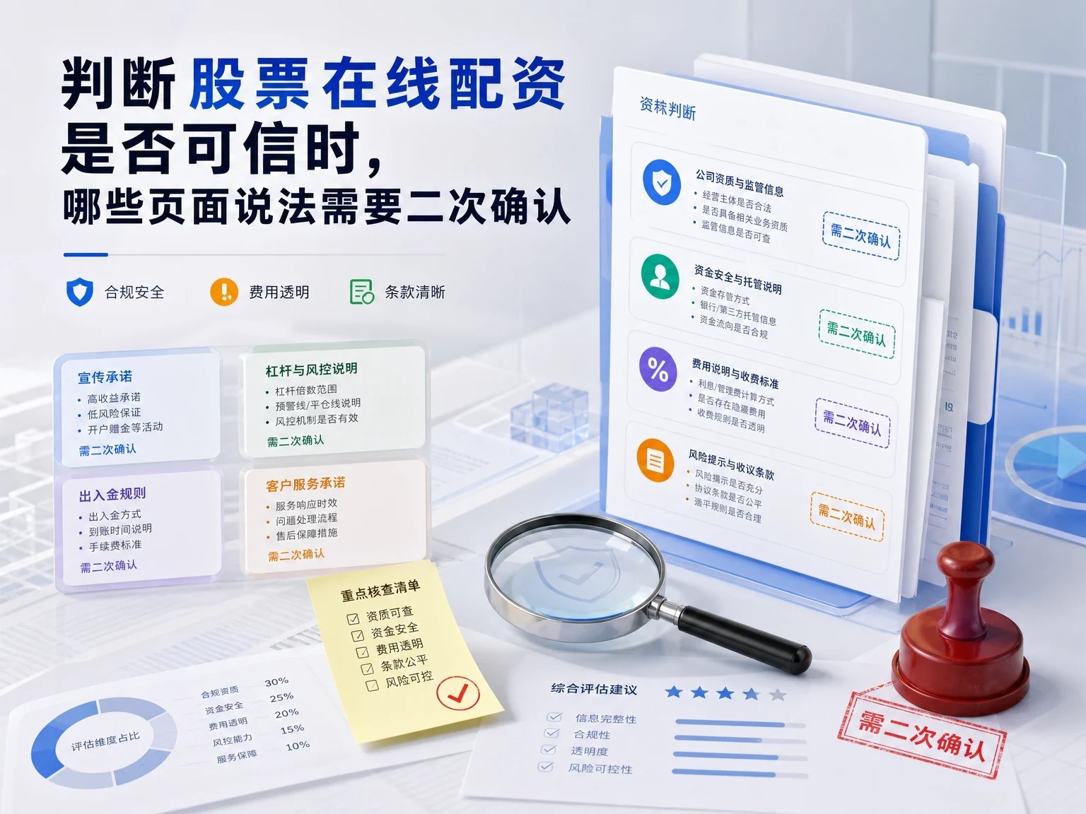 判断股票在线配资是否可信时，哪些页面说法需要二次确认 插图